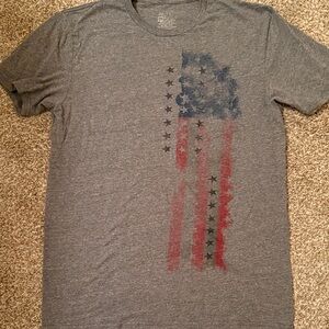 Apt. 9 Gray and Red Soft Graphic Tee